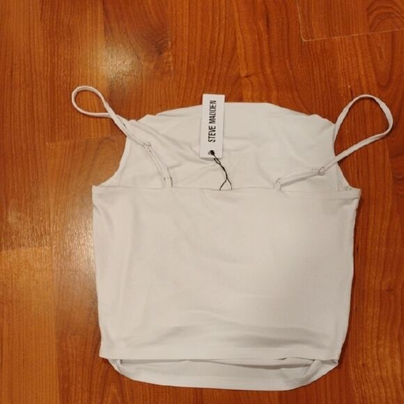 White Ruched Women's Top - Picture 3 of 4
